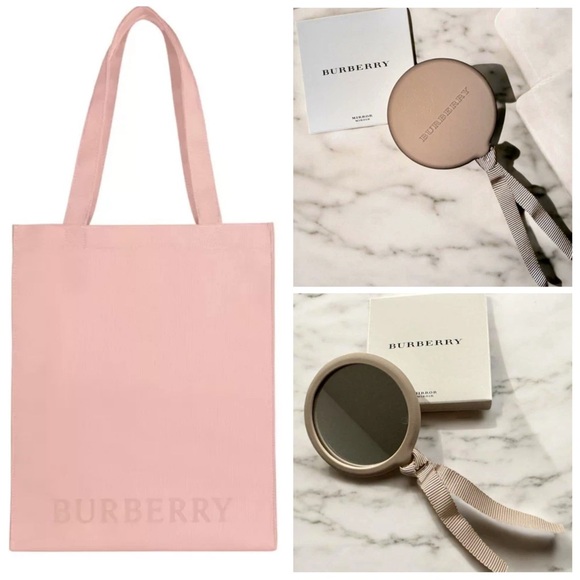 🌟 NIP Burberry Beaute Pink Tote w/Beaute Mirror Bundle-Giveaway Entry - Picture 1 of 6
